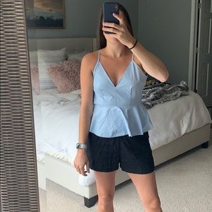 Light blue Peplum top